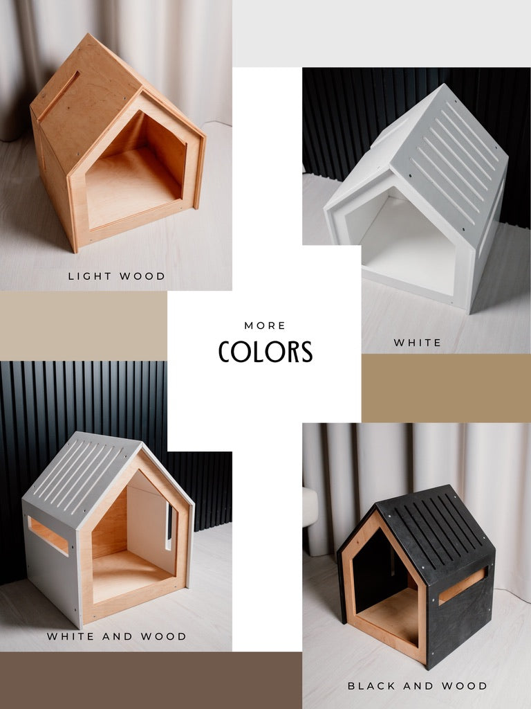 Contemporary wooden dog bed house – safe and stylish pet furniture