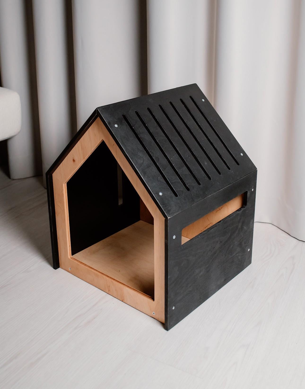 Wooden Dog House. Dog Bed Puppy Dog House Cat House Indoor Dog House Modern Dog House Cat Furniture Cat Bed Modern Dog House