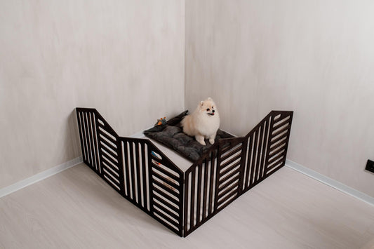 Wooden Enclosure for Puppy Dog Kennel Dark Playpen Puppy Kennel Puppy Fence Dog Kennel