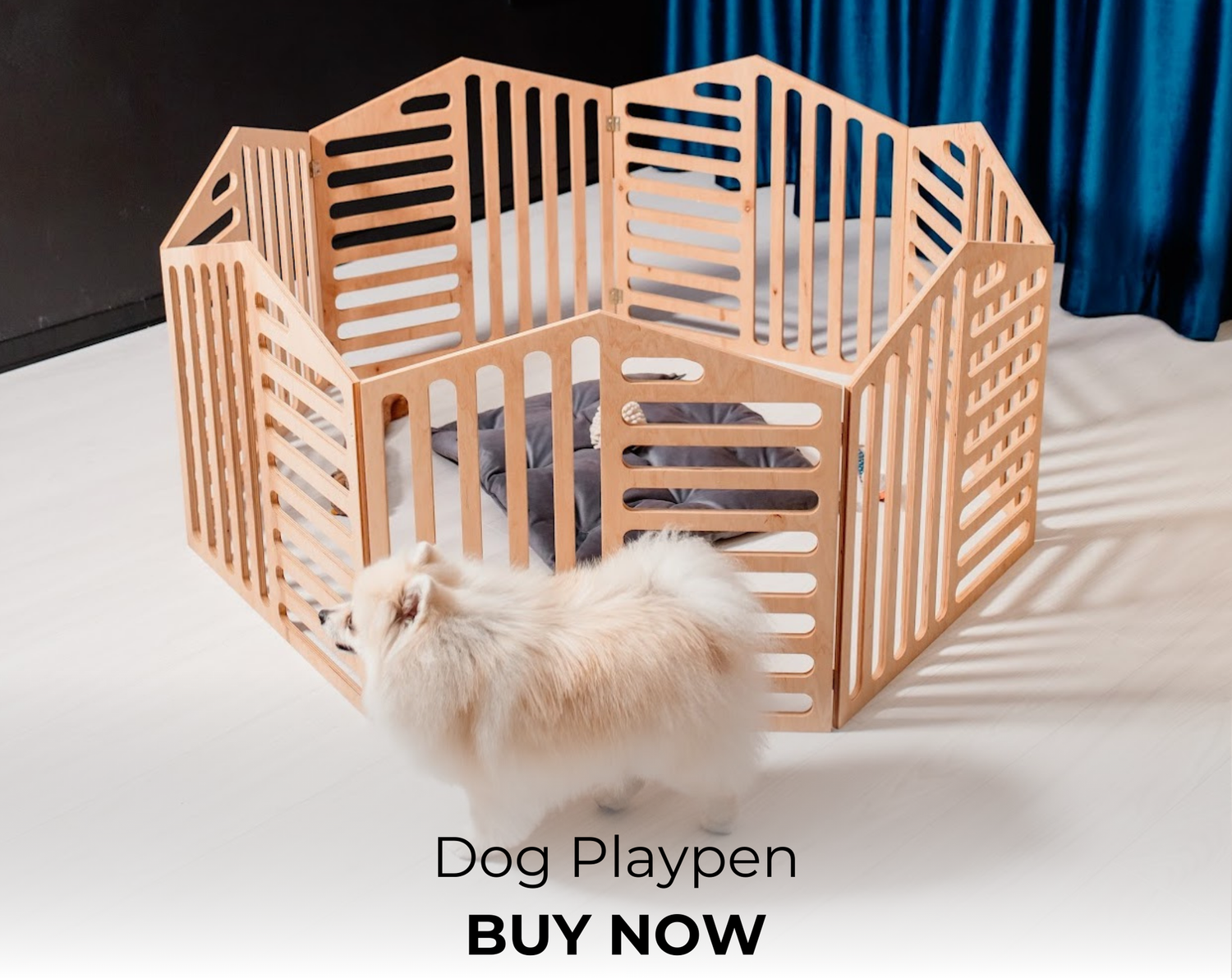 Dog kennel playpen with fence for small pets