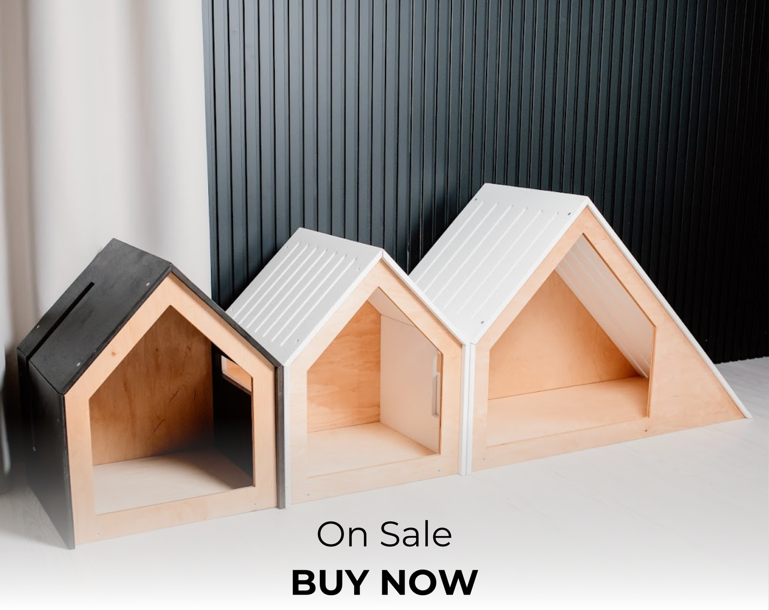 Wooden dog crate end table – discounted modern design