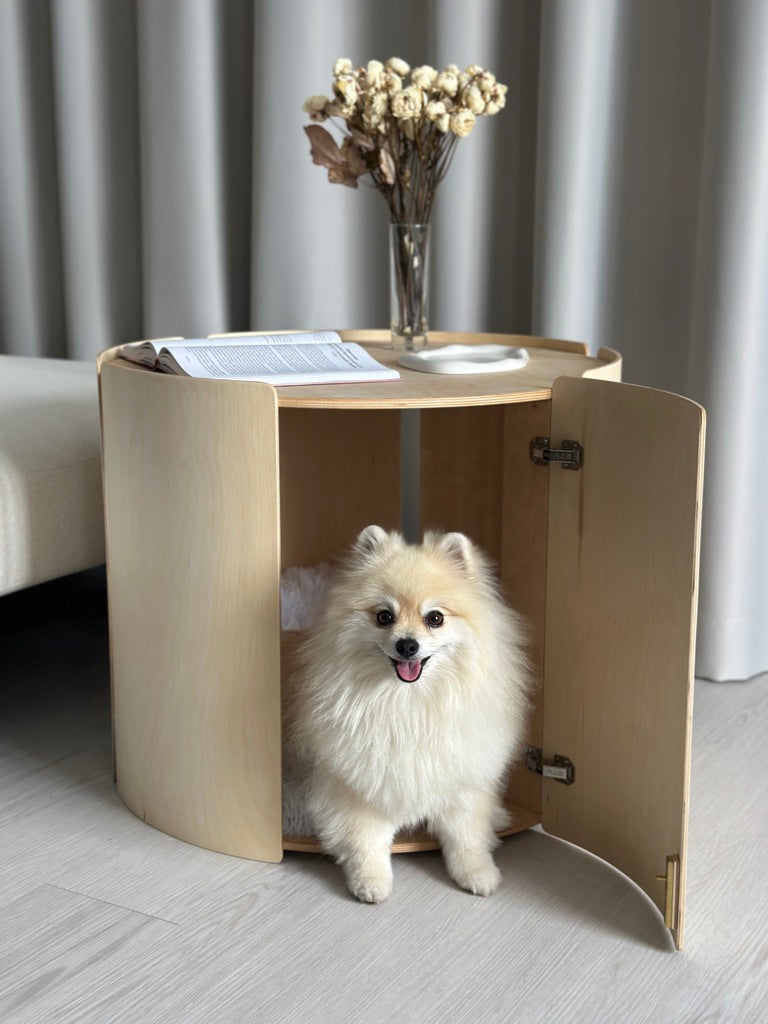 Light Luxury Dog House Table — Contemporary Pet-Friendly Design