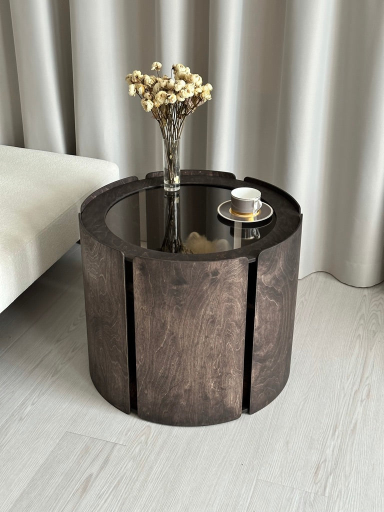 Dark Designer Coffee Table Dog House — Minimalist Pet Furniture