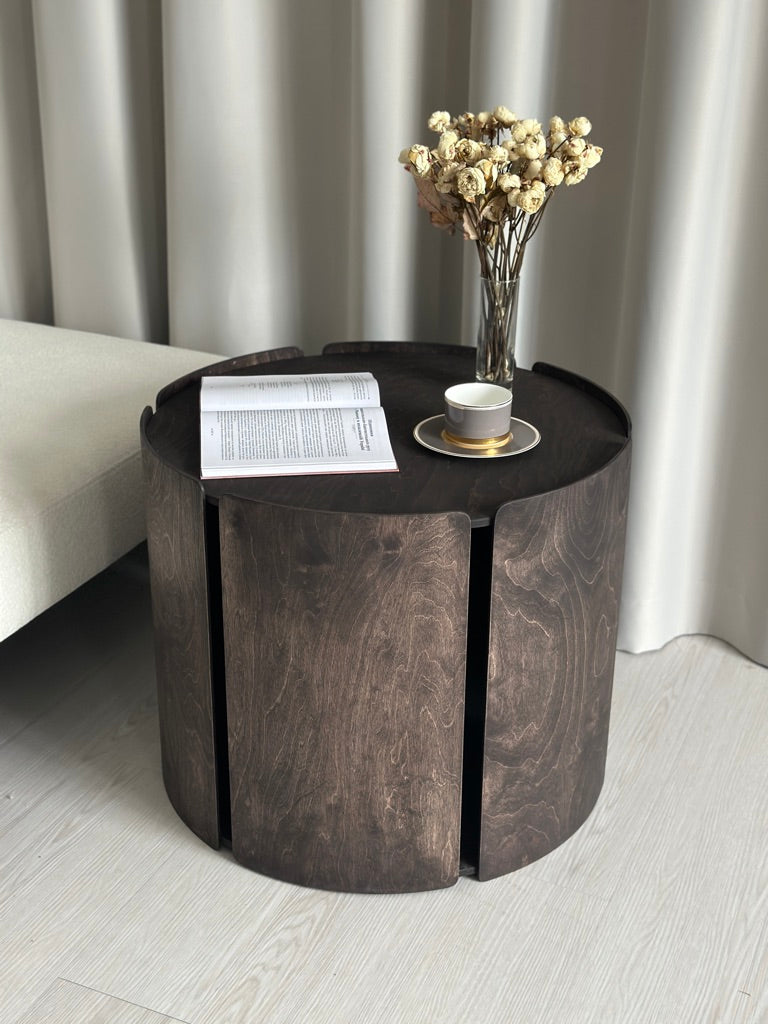 Dark Designer Coffee Table Dog House — Minimalist Pet Furniture