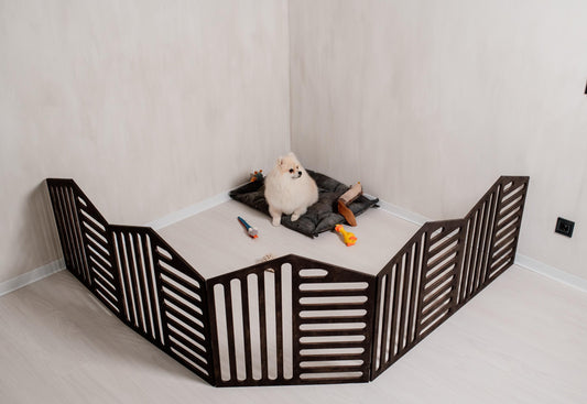 Wooden Enclosure for Puppy Dog Kennel Dark Playpen Puppy Kennel Puppy Fence Dog Kennel