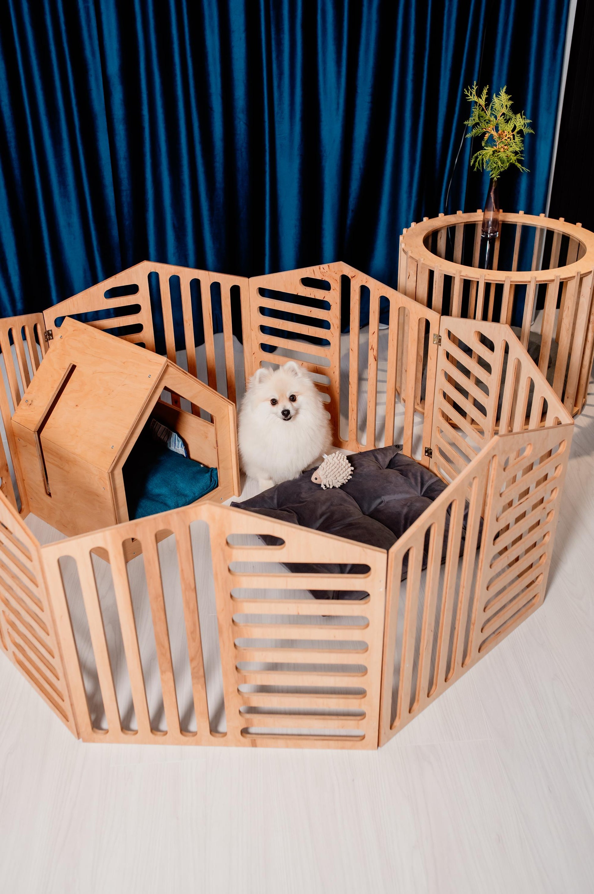 indoor dog pen stylish wooden design